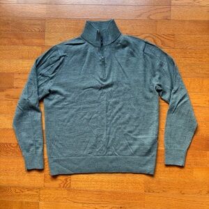 J Crew Merino Wool Quarter Zip Sweater